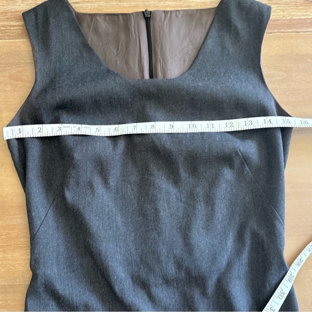 Max Studio Charcoal Gray Sleeveless Side Slit Sheath Dress, Size 4 - Picture 8 of 9